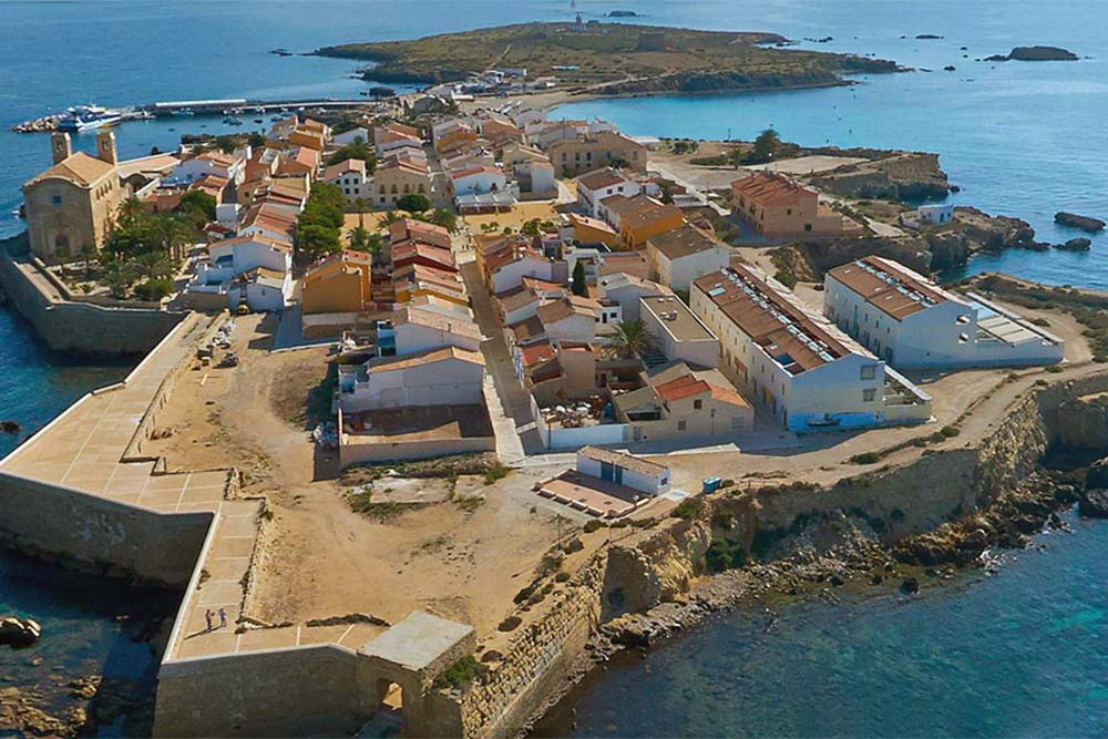 Village fortifié de l'île de Tabarca vu de l'air